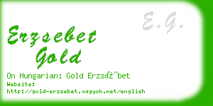 erzsebet gold business card